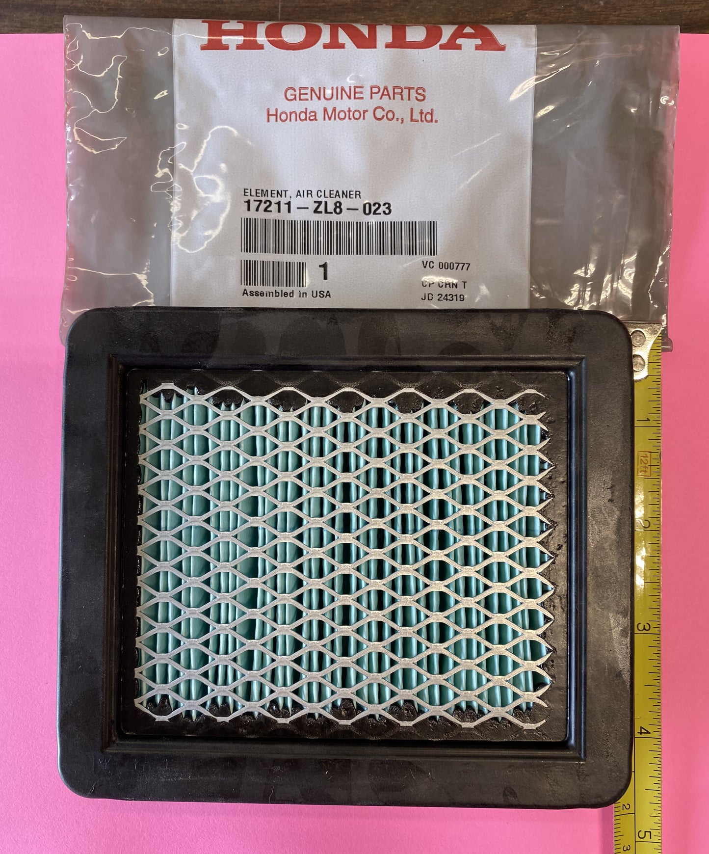 OEM Honda Air Filter 17211-ZL8-023 Fits Honda Mowers