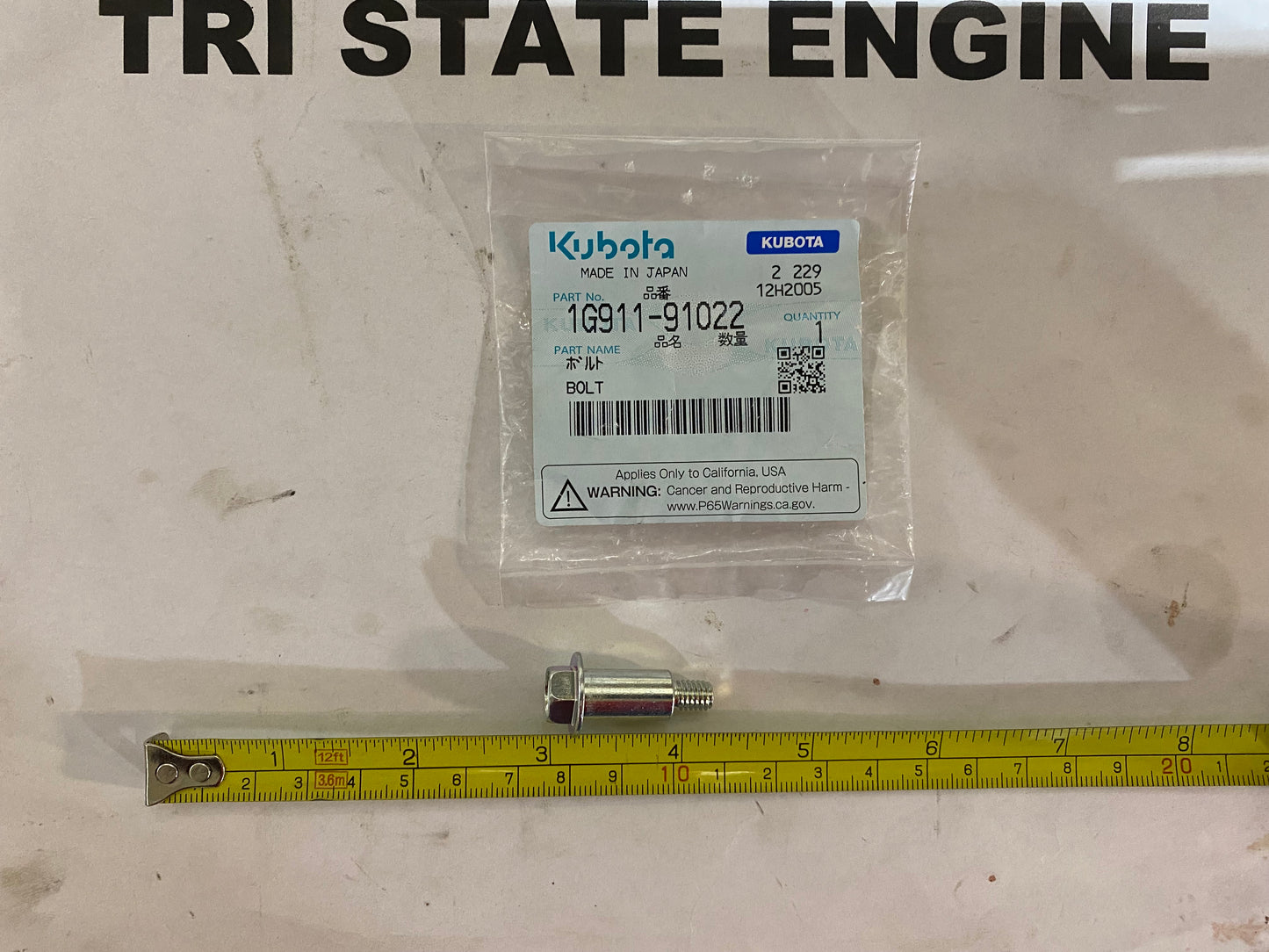 Kubota Engine Valve Cover Bolt 1G911-91022 OEM