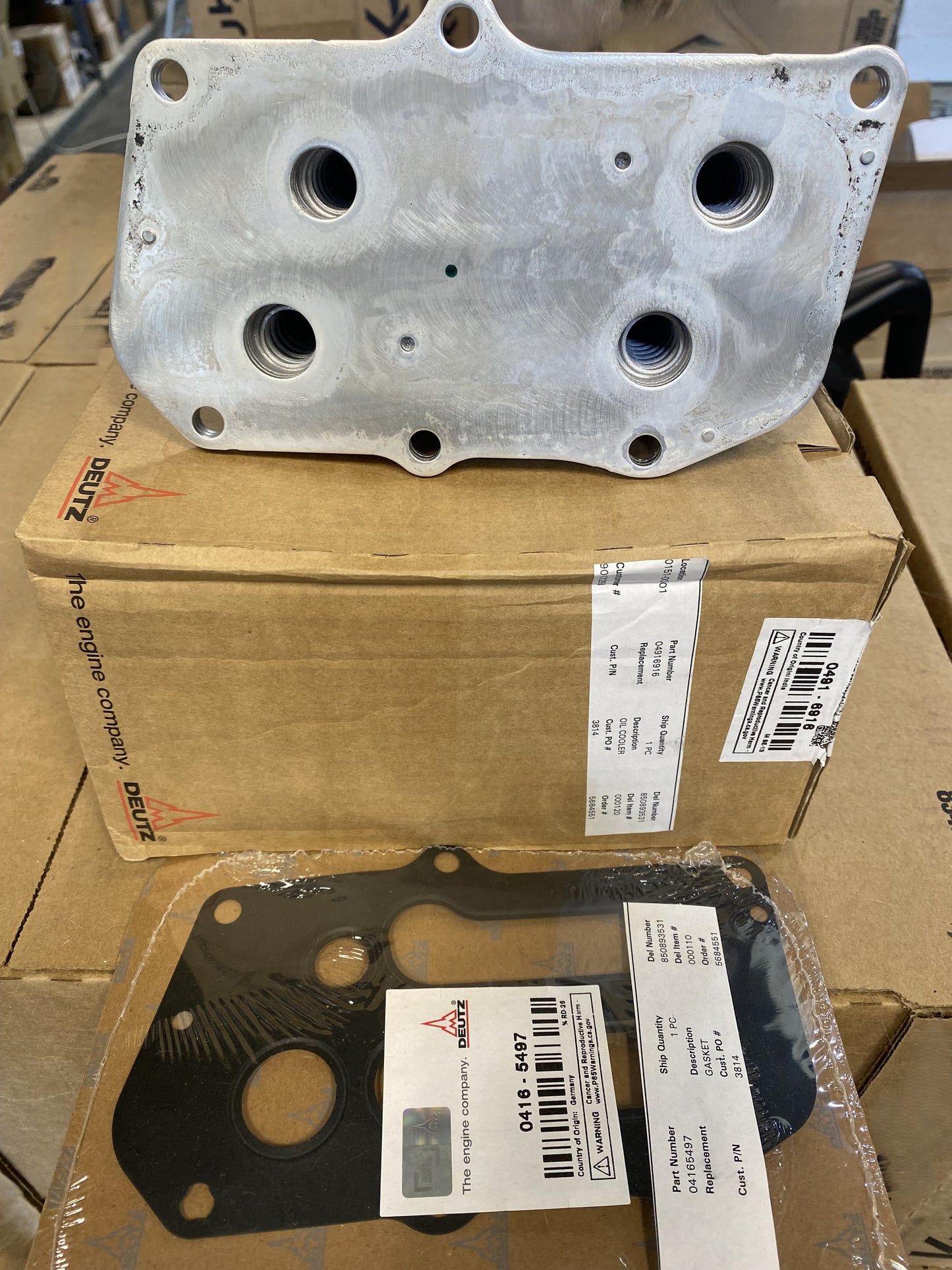 Deutz OEM Oil Cooler 4124263 or 4916916 D2.9 TD2.9 TCD2.9 TCD3.6
