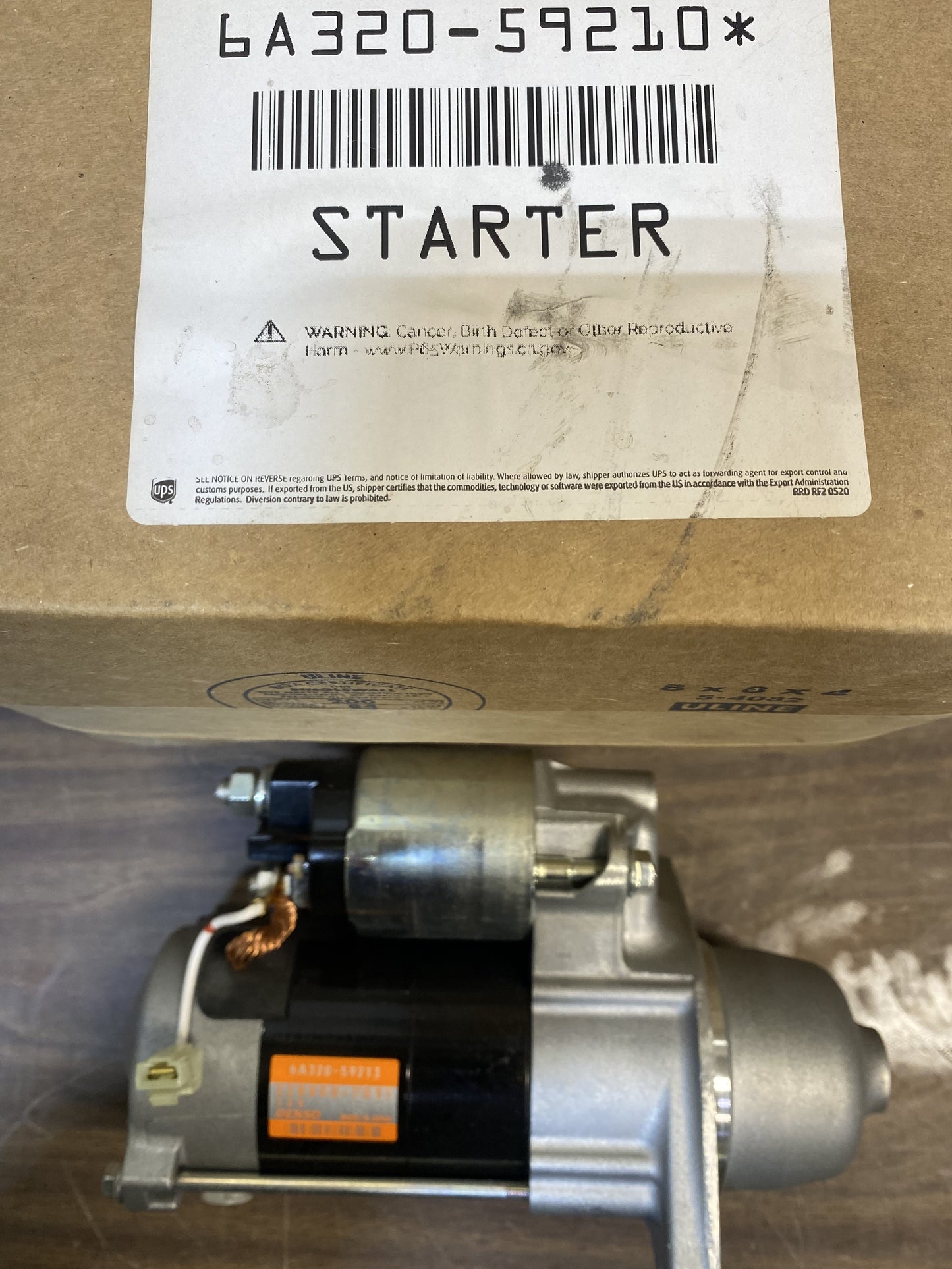 6A320-59210 STARTER FOR KUBOTA ENGINES
