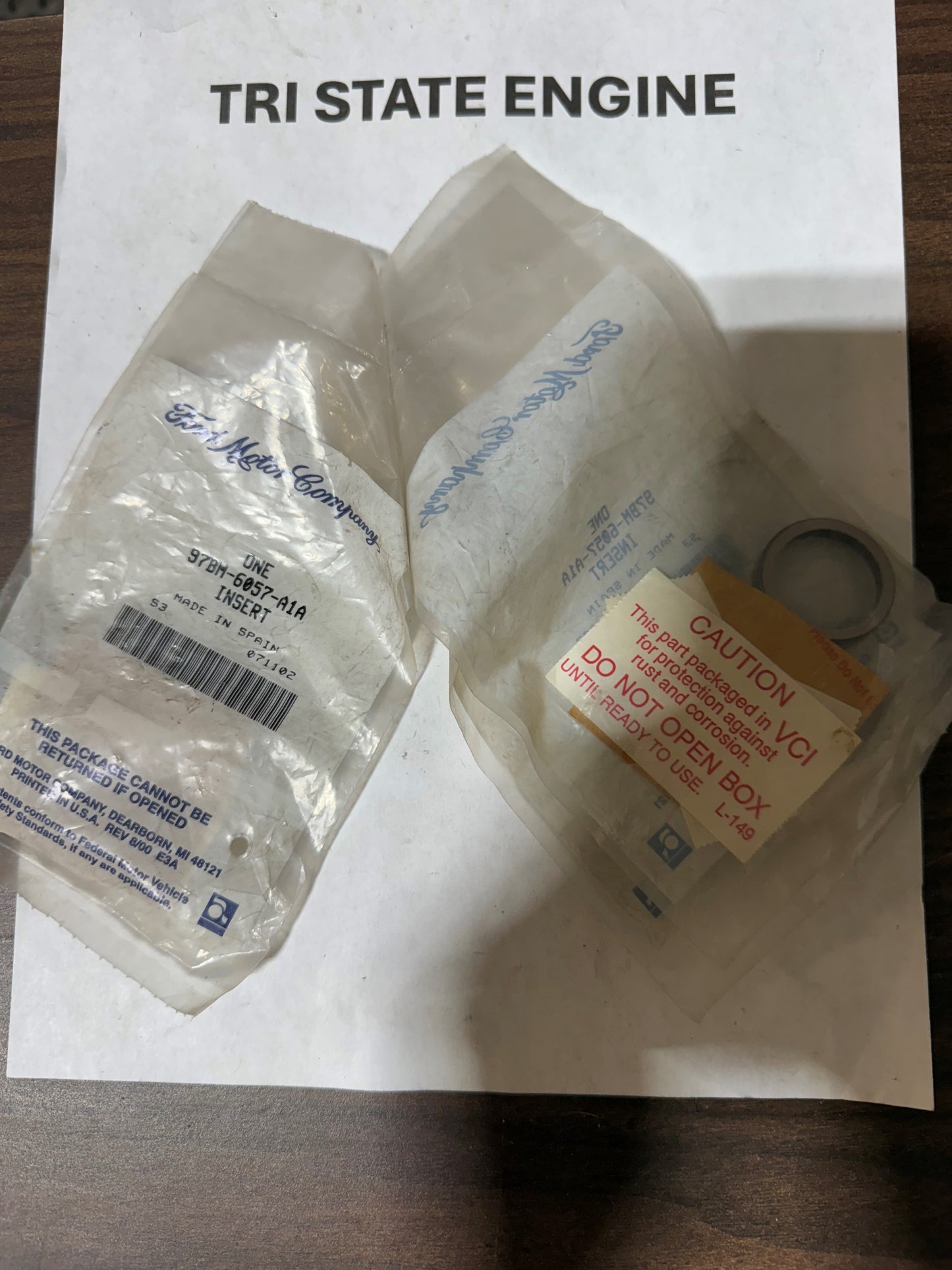 97BM-6057-A1A FORD INSERT