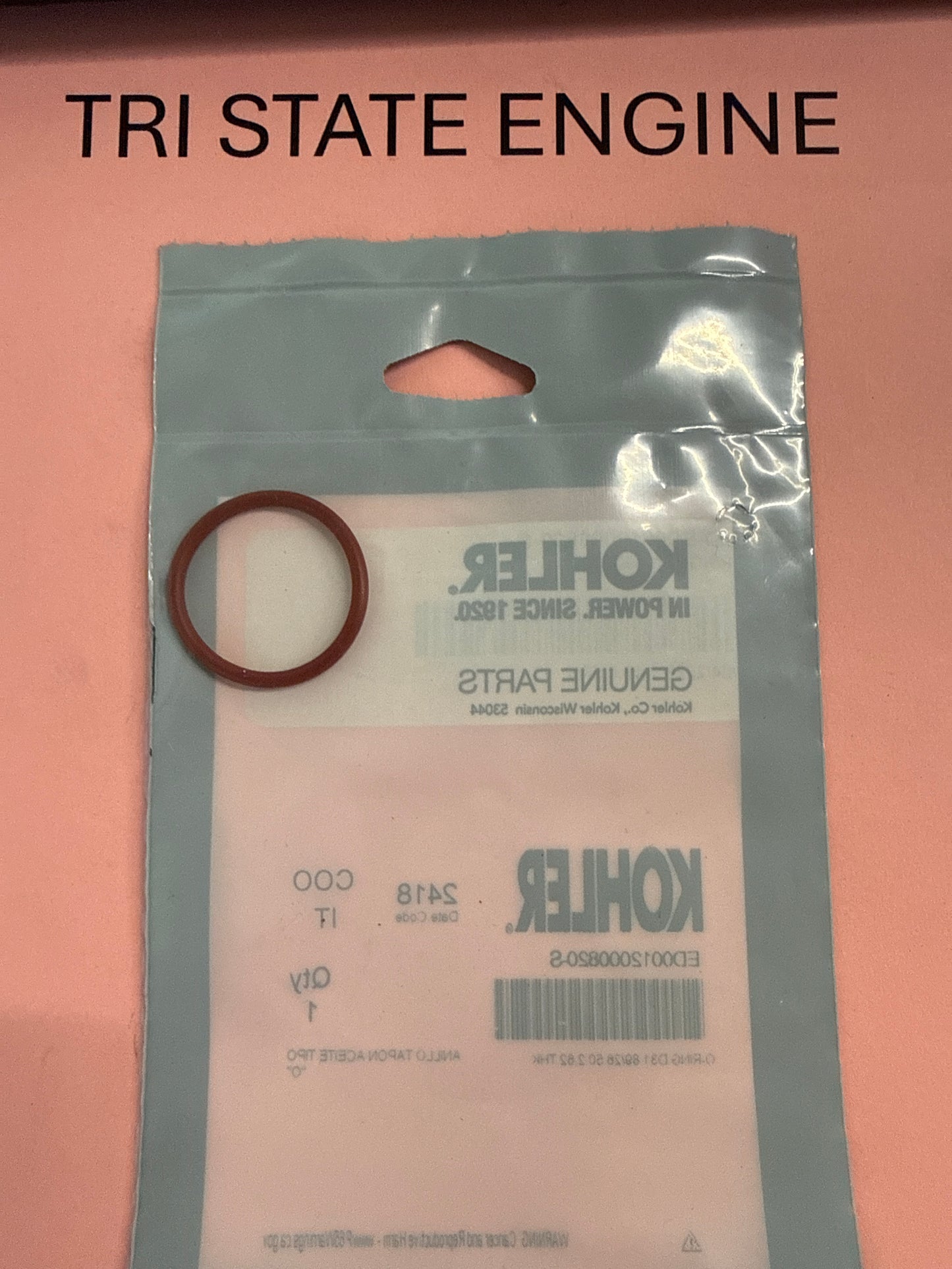 Kohler diesel KDI O-ring ED0012000820-S