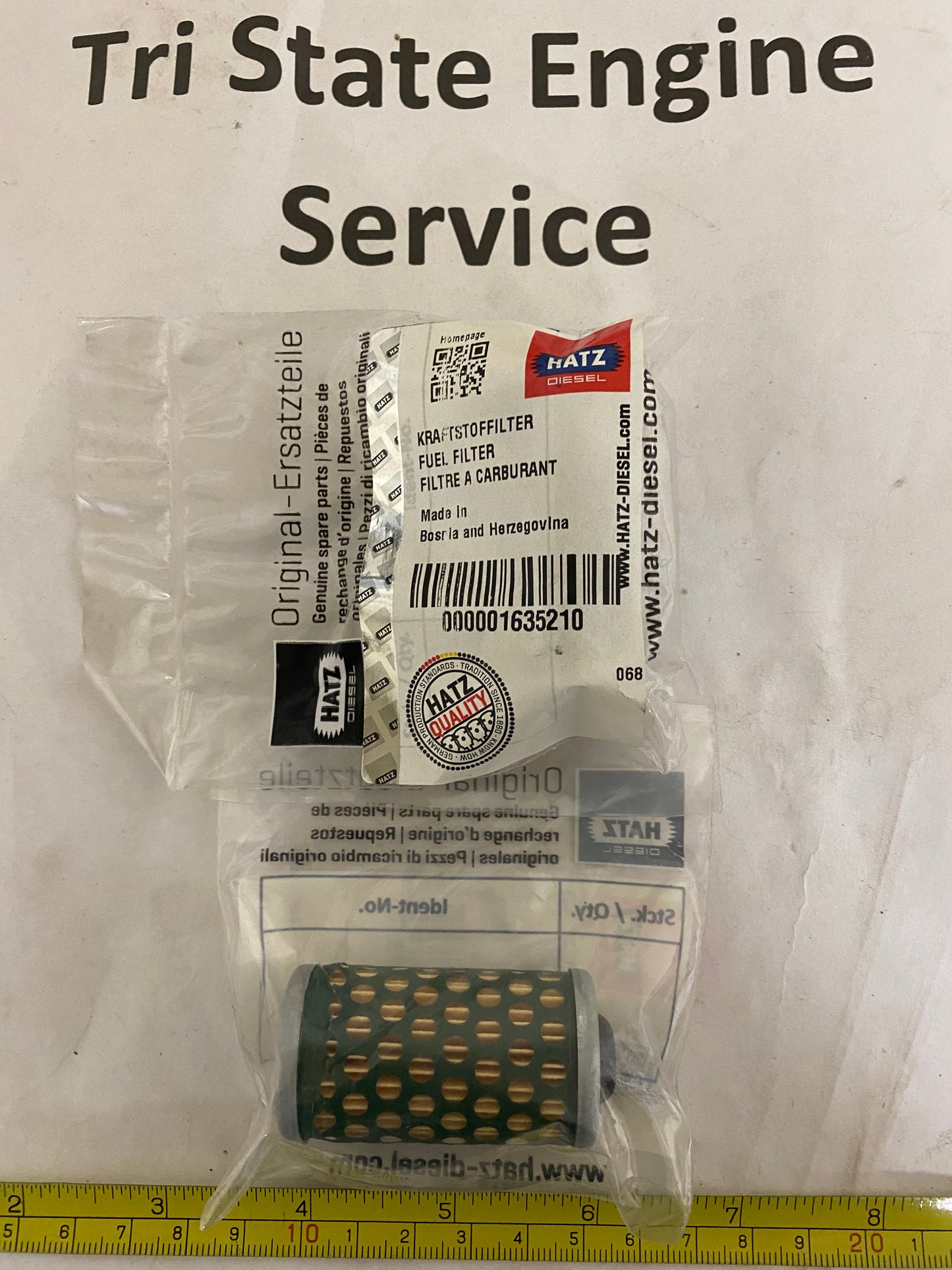 OEM Hatz Fuel Filter 01635210 1635210 01635200