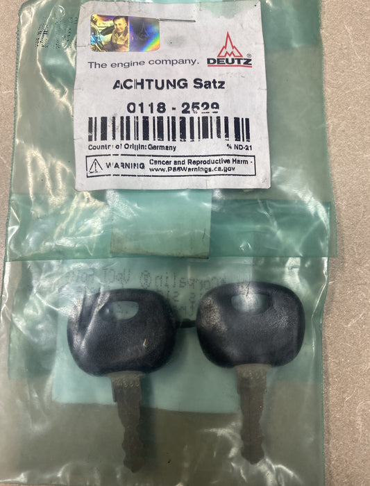 OEM Deutz Ignition Key 1182529 (set of 2)