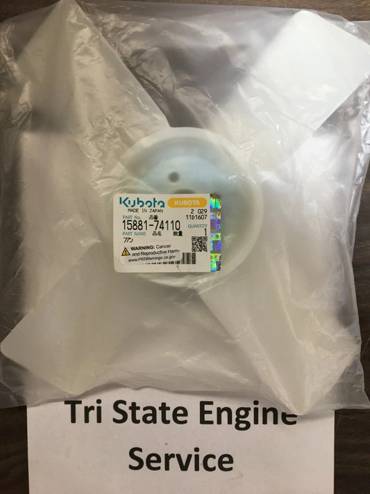 15881-74110 OEM Kubota Cooling Fan Engine D902 D782 D722 DG972 DF972 DF752 WG752 WG972 WG750