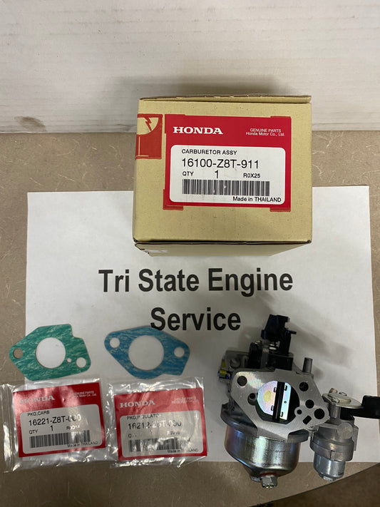 OEM Honda Carburetor 16100-Z8T-911 w/ Mounting Gaskets GX340 Engines