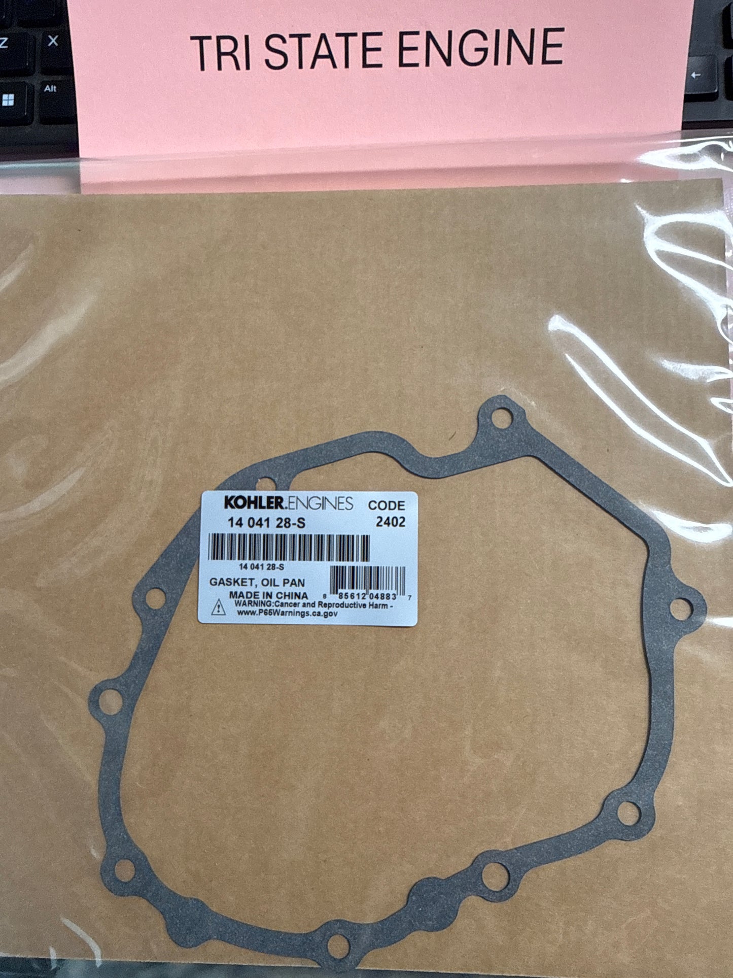 Kohler oil pan gasket 14 041 28-S