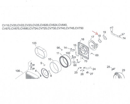 OEM KOHLER GASKET - AIR CLEANER BASE PART # 24 041 14-S