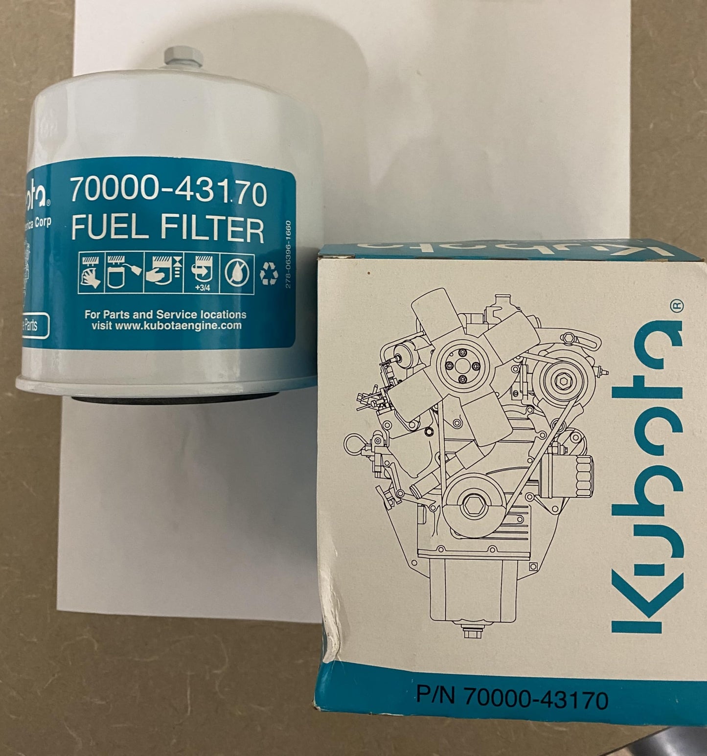 Kubota OEM Part - 70000-43081 Filter, Fuel