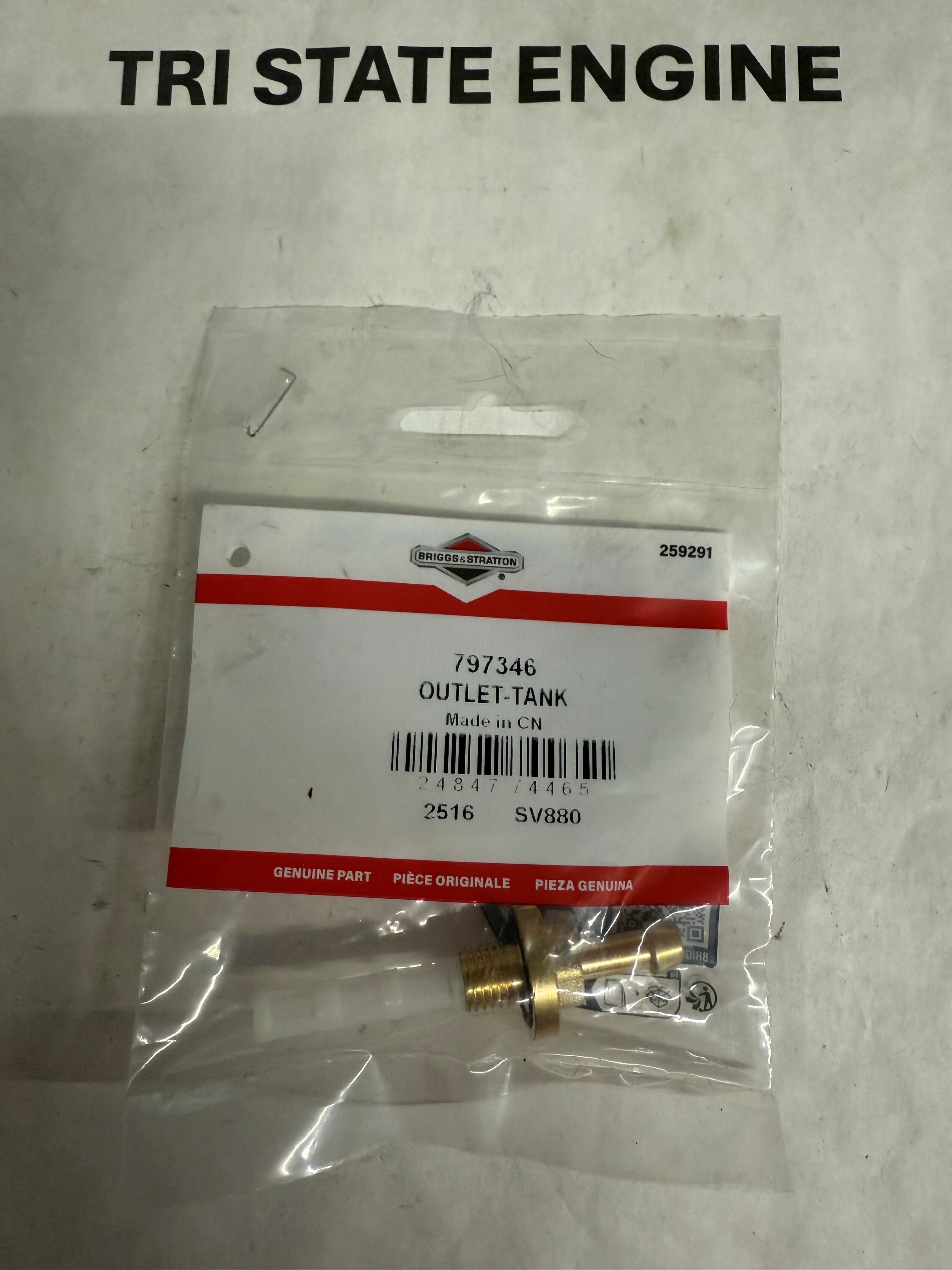BRIGGS AND STRATTON OUTLET TANK 797346 – Tri State Engine Service