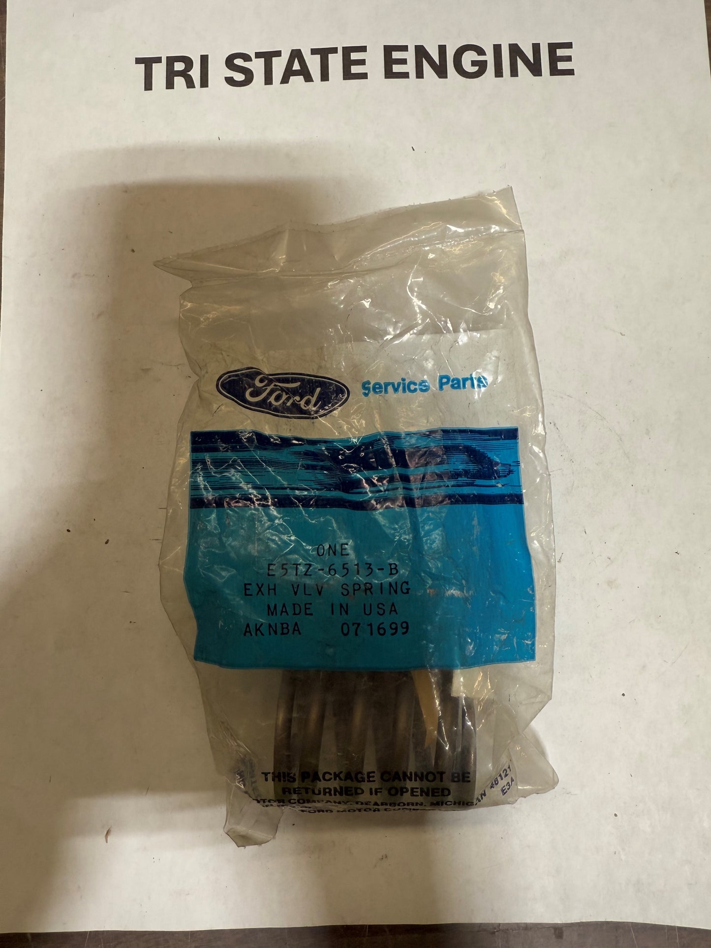 E5TZ-6513-B FORD EXHAUST VALVE SPRING