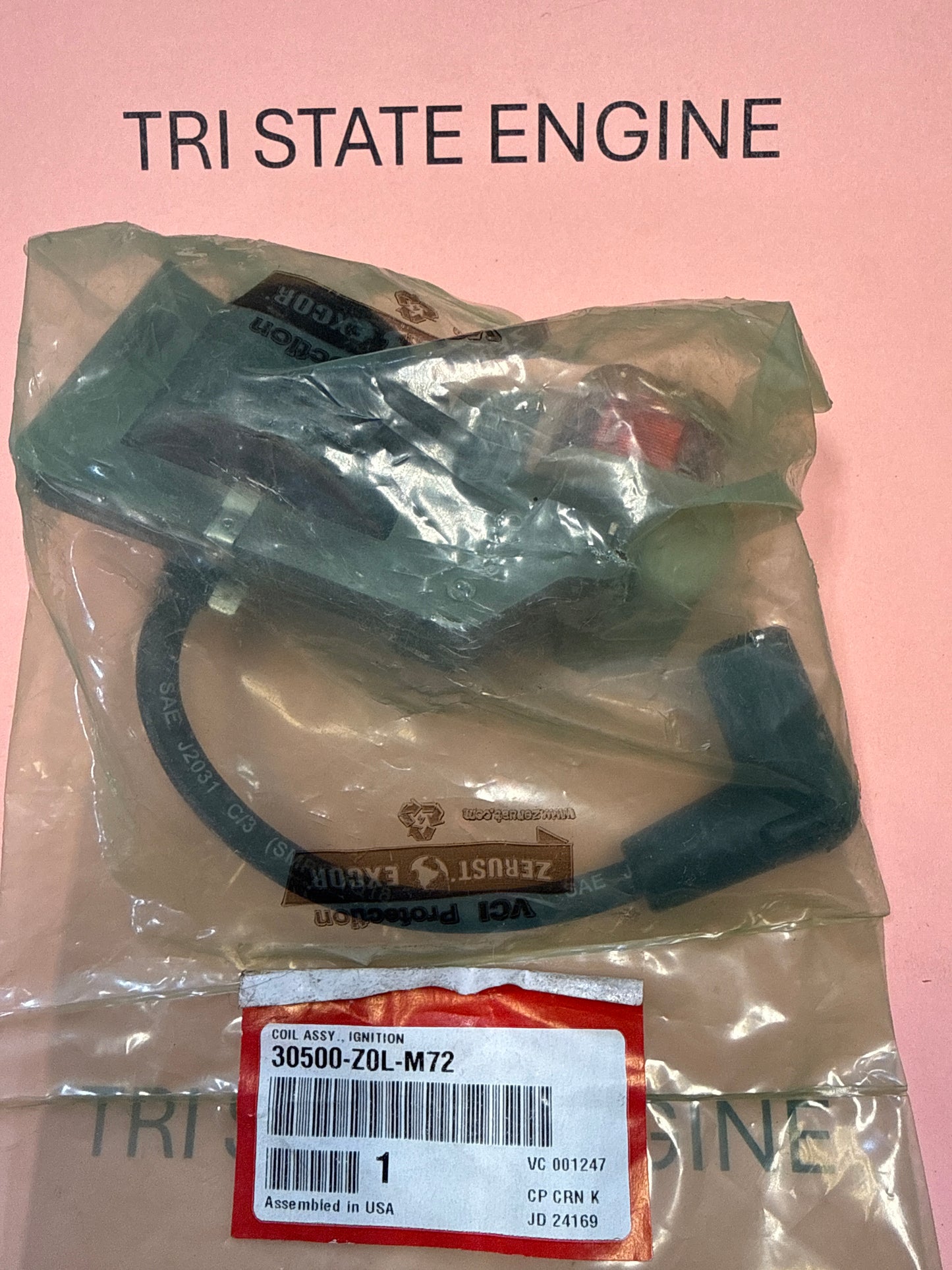 Honda ignition coil assy. 30500-Z0L-M72