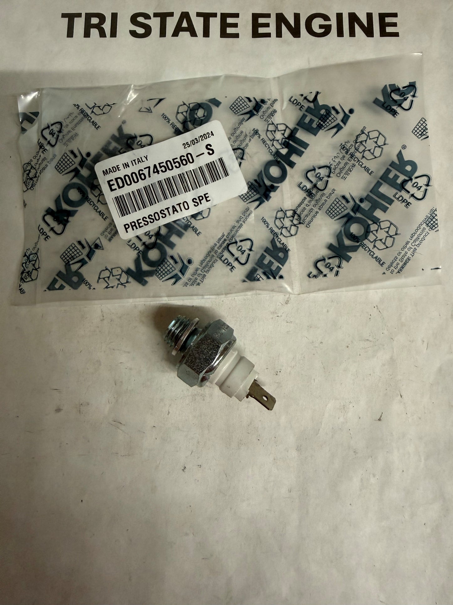 KOHLER OIL PRESSURE SWITCH SINGLE PRONG ED0067450560-S