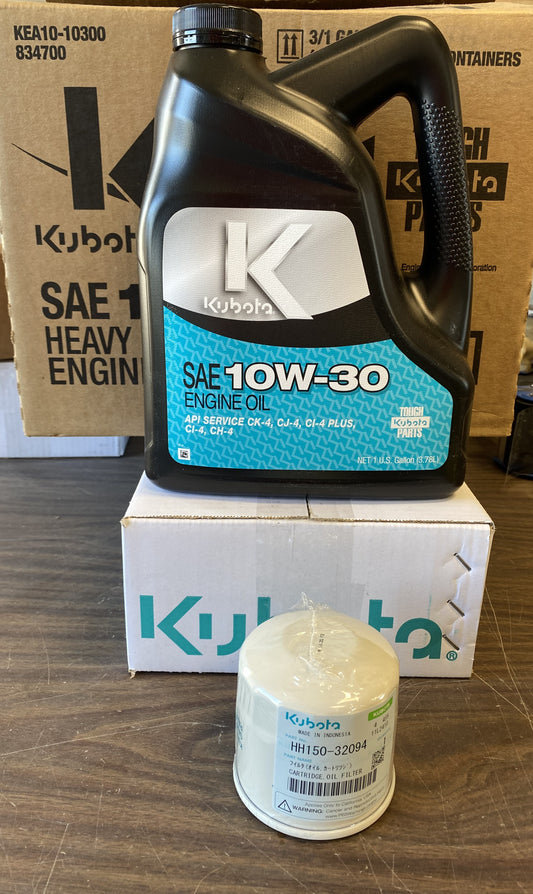 Kubota Engine Oil & Filter Maintenance Kit 10W30 & HH150-32094